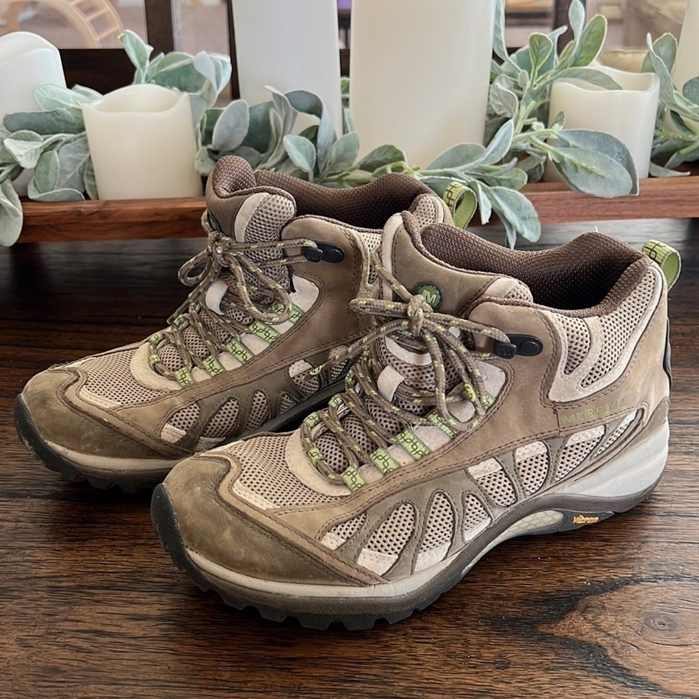 Merrell Shoes | Merrell Vibram Brown Hiking Boots - Size 8.5